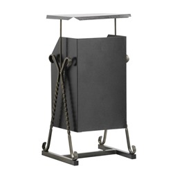 Урна для мусора «Квадратная», уличная, с крышей, 22 л, бак 0.5 мм, 63×33×33 см, серая