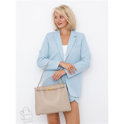 Сумка женская кожаная 6046PE cappuccino Polina&Eiterou /50