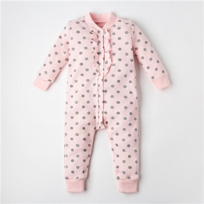 Комбинезон для девочки «Крошка Я. Горошек», розовый, рост 80-86 см