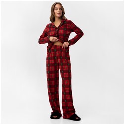 Пижама новогодняя женская (рубашка, брюки) KAFTAN Red mood, размер 40-42, красная