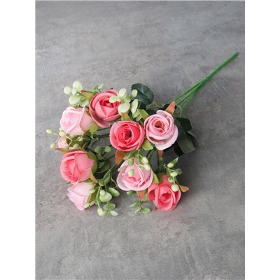 Цветок искусственный Букет роз 30 см / SGT-153 /уп 2/300/ (Розовый)