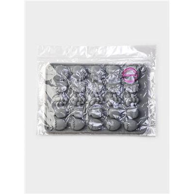Форма для мармелада Доляна «Фрукты», силикон, 21.3×14.4×1.5 см, 25 ячеек (3×2 см), цвет серый