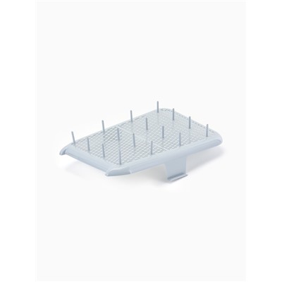 Туалет для кошек «Марсель», 50×34.5×12 с, глубокий, с сеткой, полипропилен, светло-серый