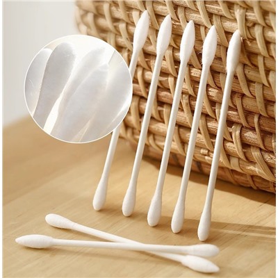 Ватные палочки в индивидуальных упаковках, 60 шт. Биоразлагаемые