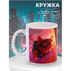 Кружка керамическая в коробке «Человек паук кот», 320 мл