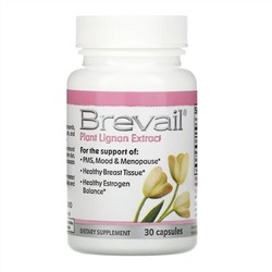 Barlean's, Brevail, экстракт лигнана из растений, 30 капсул