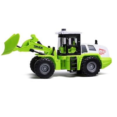 Трактор "Строитель" 1:16 (свет, звук) в коробке (зеленый)