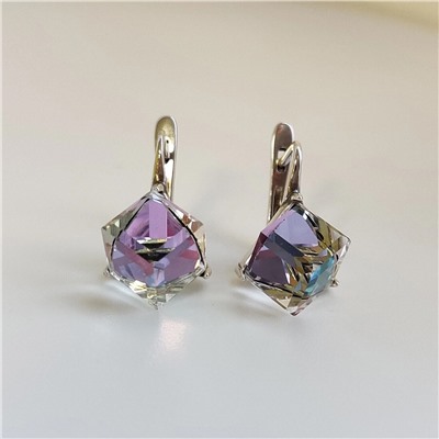 Серьги "Кубик" 8 мм