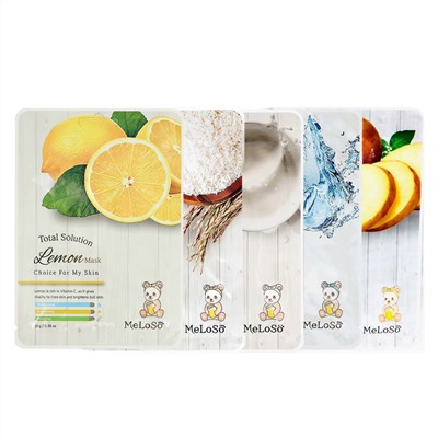 Dr.MeLoSo Набор тканевых масок для сухой кожи лица: увлажнение и отшелушивание, 5 x 25 г 25127