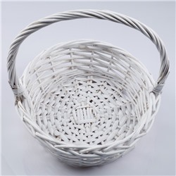 Корзина плетёная для хранения, ива, овальная, белая, набор 5 шт.