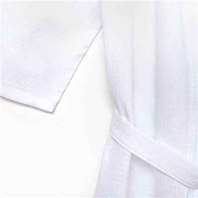 Халат вафельный мужской Экономь и Я рукав 3/4 цвет белый размер 50-52, 100% хлопок, 200 г/м²