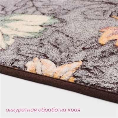 Коврики для ванной и туалета Доляна «Осенние листья», 2 шт.: 40×50 см, 50×80 см