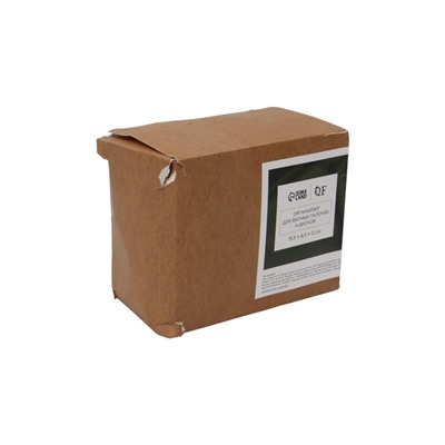 УЦЕНКА Органайзер д/ват дисков и палочек 2секц с крышк BAMBOO 15,5*8.5*12см прозр к/кор накл QF 9880