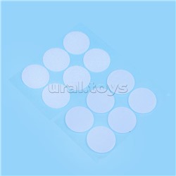 Липучки самоклеящиеся для рукоделия "DIY" диаметр 3 см, 12 шт, 6 пар в пластиковом пакете с блистерным подвесом