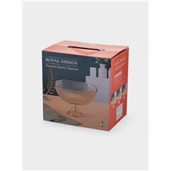 Фруктовница, 20.4×14 см, на ножке, стекло, прозрачная