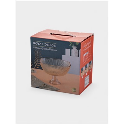 Фруктовница, 20.4×14 см, на ножке, стекло, прозрачная