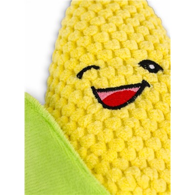 Мягкая игрушка для собак «Кукуруза», 18 см, с пищалкой, жёлтая