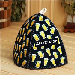 Шапка для бани и сауны «Дегустатор», полиэфир, шерсть