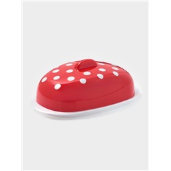 Маслёнка BEROSSI Marusya, 19×11×7 см, пластик, красная