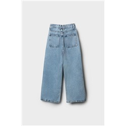 Брюки текстильные джинсовые для девочек PLAYTODAY, 1240004