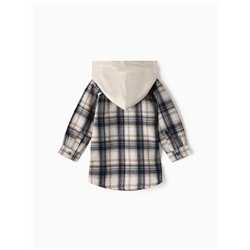 Рубашка фланелевая с капюшоном Крошка Я, рост 92-98 см, синие