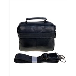 Сумка мужская из натуральной кожи, цвет черный