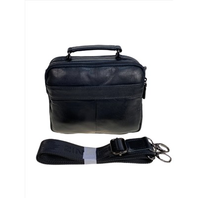 Сумка мужская из натуральной кожи, цвет черный