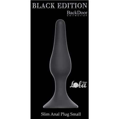 Чёрная малая анальная пробка Slim Anal Plug Small - 10,5 см.