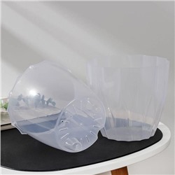 Кашпо для цветов со вставкой «Флюте», 1.9 л, прозрачное