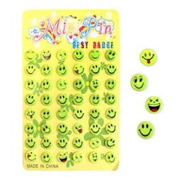 Значок светоотражающий Смайл желтый 30мм Р2798-1 Ткбр530 Гранит