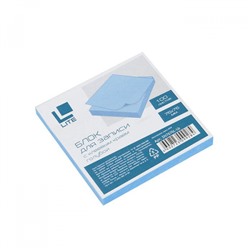 Бумага для заметок с клеевым краем 76х76 мм 100л голубой SN7676L-Lb LITE