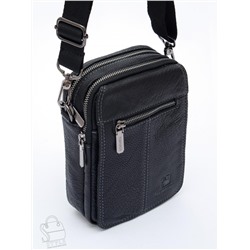 Сумка мужская кожаная 8611S black Fuzhiniao  в Новосибирске