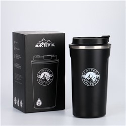 Термокружка Мастер К Original Coffee, 500 мл, сохраняет тепло 10 ч, нержавеющая сталь, чёрная