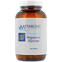 Metabolic Maintenance, глицинат магния, 180 капсул