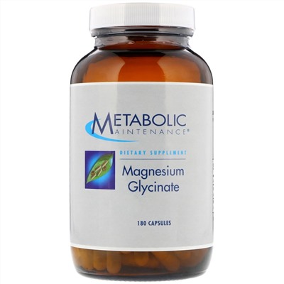 Metabolic Maintenance, глицинат магния, 180 капсул