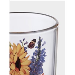 Набор для напитков «Подсолнух», 7 предметов: кувшин, 6 стаканов, стекло, прозрачный, жёлтый