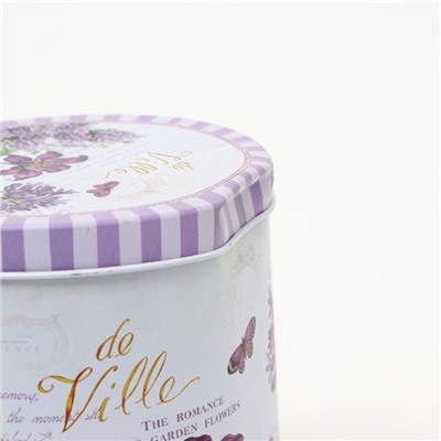 УЦЕНКА Банки жестяные для хранения сыпучих продуктов «Лаванда», 7×9 см/10×13 см/13×16 см, 3 шт.