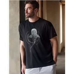 Свободная футболка  с авторским принтом