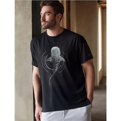 Свободная футболка  с авторским принтом