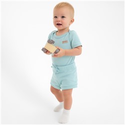 Костюм детский (боди, шорты) MINAKU, рост 62-68 см, ментол