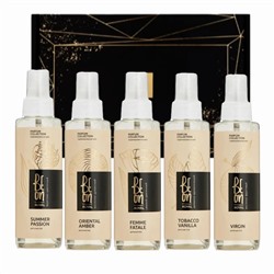 BeOn Подарочный набор из 5 мистов для тела №17 / Royal Oriental Amber, Tobacco Vanila, Summer Passion, Virgin, Femme Fatale, 105 мл x 5 23805