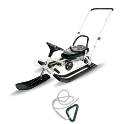 Игрушка Снегокат детский 109 "Wheel" c П-образным толкателем и колесной базой (Мишка тракторист)