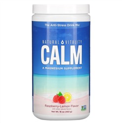 Natural Vitality, CALM, смесь для приготовления антистрессового напитка, со вкусом малины и лимона, 453 г (16 унций)