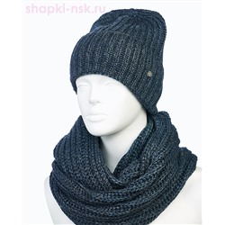55890 Комплект женский флис (колпак+снуд) (56-58)