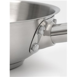 Сковорода Hanna Knövell, d=24 см, h=6 см, толщина стенки 0.6 мм, индукция, дно al+fe+al, нержавеющая сталь