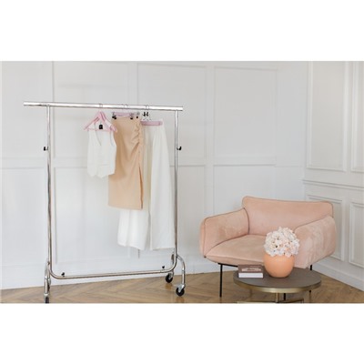 Плечики - вешалки LaDо́m Brillant, 44.5×23×1.2 см, 3 шт., деревянные, широкие плечики, цвет розовый