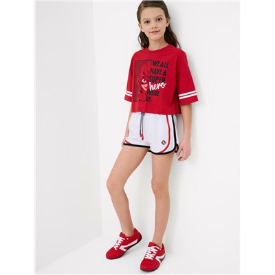 Фуфайка трикотажная для девочек (футболка)