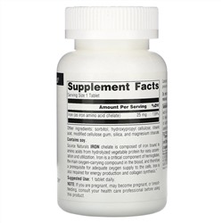 Source Naturals, Железо, 25 мг, 250 таблеток