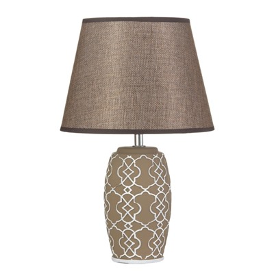 Настольная лампа «Камила» Е14 40 Вт кофейно-белый 22×22×35 см RISALUX