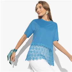 Футболка оформленная кружевом, Знак принцессы (нью)